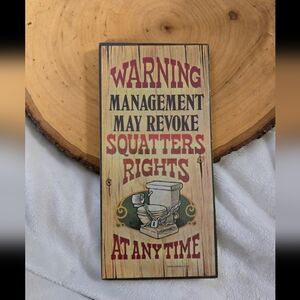 1975 wall plaque sign - brand new Warning! Wallace Berrie & Co